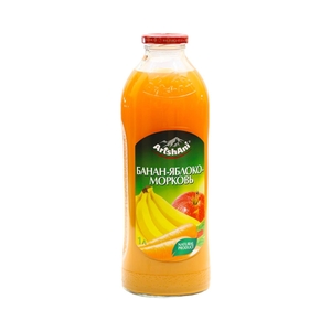 Нектар Аршани банан-яблоко-морковь с мякотью прямого отжима 1 л.