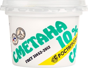 БЗМЖ  Сметана Ростагроэкспорт 10% 180г