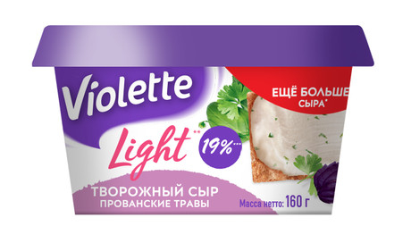 БЗМЖ Тв/Сыр Виолетта лайт  слив. 19% 160г