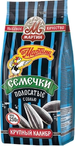Семечки От Мартина полосатые суп/солью 250г