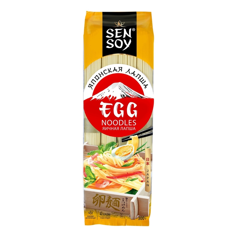 Сен Сой Лапша Egg Noodles яичная 300г