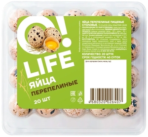 Яйцо перепелиное Лайф 20шт